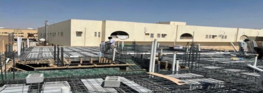 أعمال الإنشاء في مشروع فلل سكنية بوابة الشرق